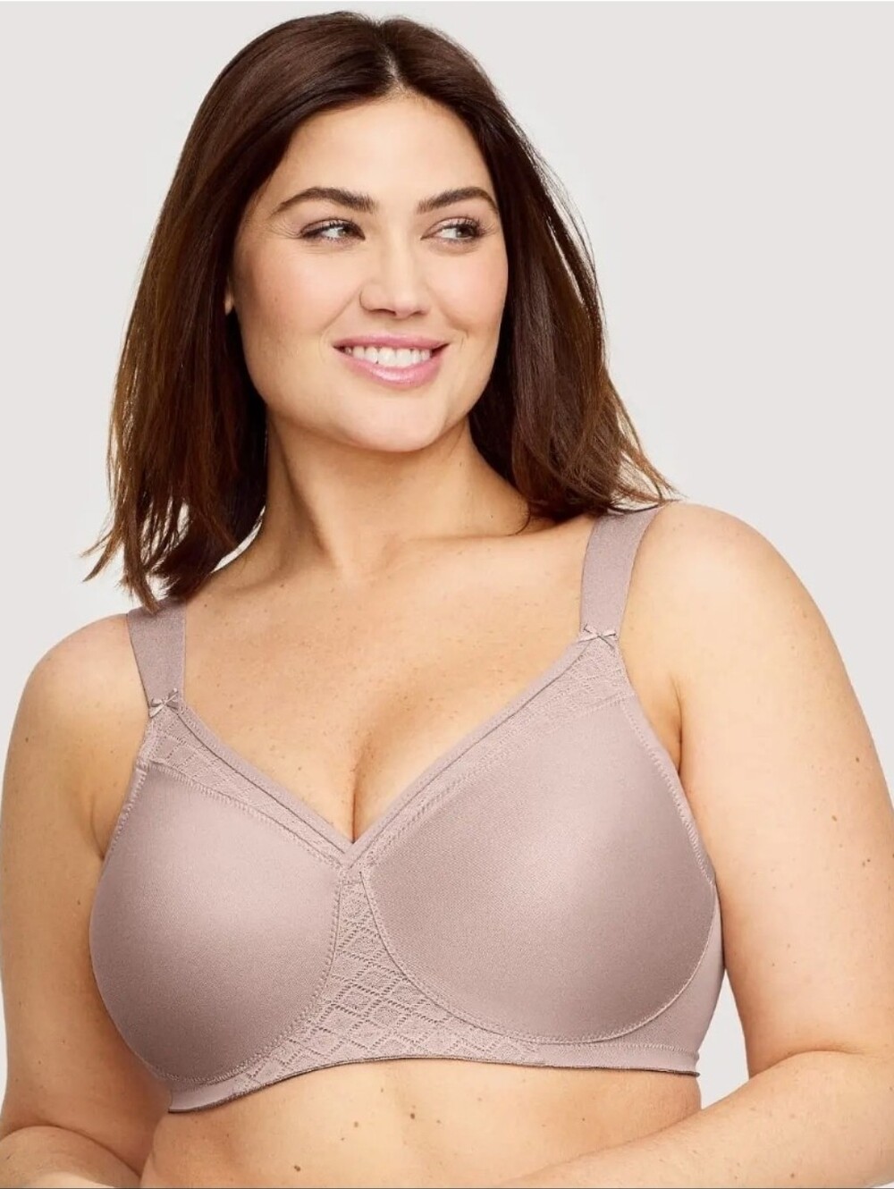 Glamorise MagicLift Seamless Support T-Shirt Bra- Taupe, 36C NWOT!
